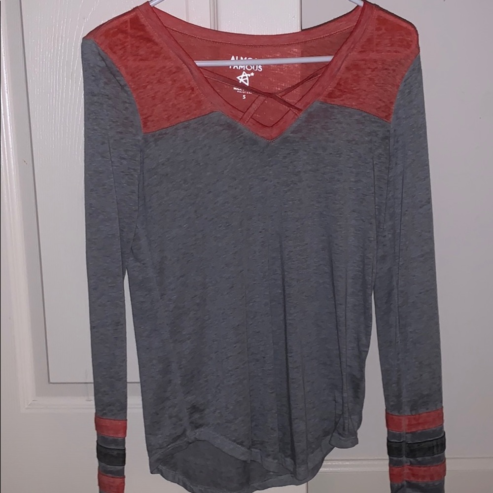 Gray and orange shirt